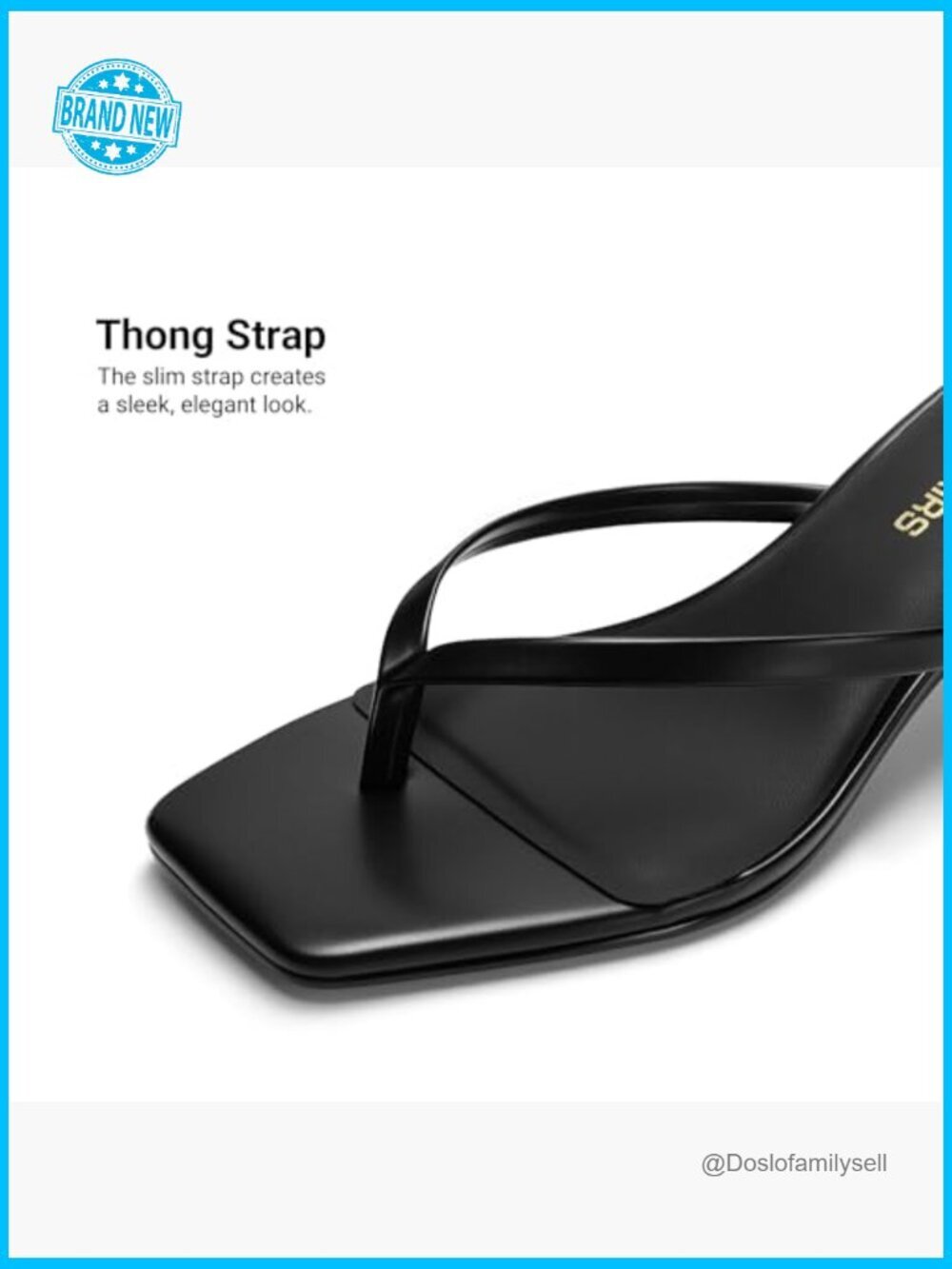 Kitten Heel Flip Flop Sandals Square Open Toe Thong Low Heels Women Slip-On - Picture 4 of 7